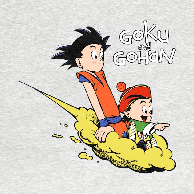 Goku and Gohan by ES427